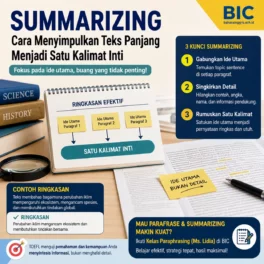 Kuasai Summarizing Reading TOEFL dalam Satu Kalimat - Bahasa Inggris Center (BIC)