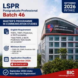 Syarat TOEFL Prediction S2 LSPR 2026: Minimal 500 - Bahasa Inggris Center (BIC)