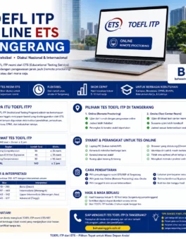 Tes TOEFL ITP Online ETS Tangerang dari Rumah atau Test Center - Bahasa Inggris Center (BIC)