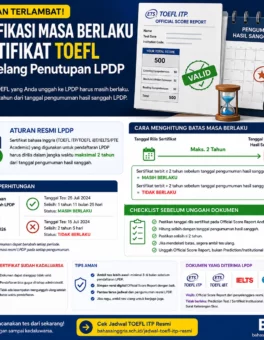 Cek Masa Berlaku TOEFL untuk Pendaftaran LPDP - Bahasa Inggris Center (BIC)