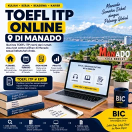 Tes TOEFL ITP Online Resmi ETS di Manado - Bahasa Inggris Center (BIC)