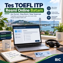 Tes TOEFL ITP Resmi Online Batam dari Rumah - Bahasa Inggris Center (BIC)